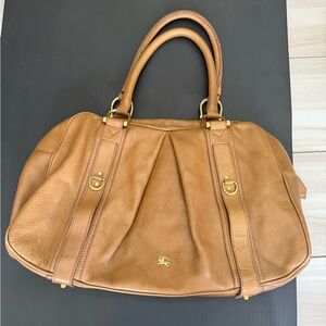 Burberry Ashbury Satchel Leather Handbag